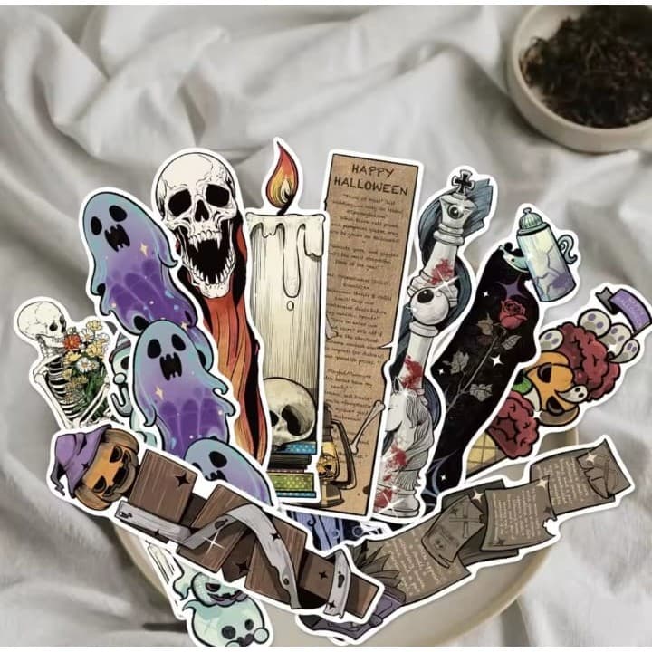 Marcador de Livro Gótico Dark Anime Papel Arte Halloween marca página Livro Caderno Agenda