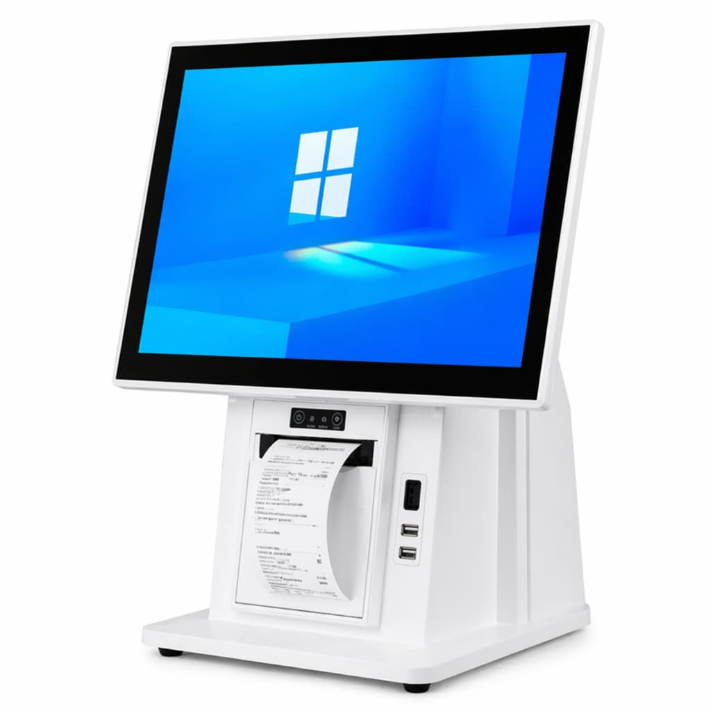Computador PDV Touch 15.6" com Impressora Integrada SSD 256GB 8GB RAM WiFi Bluetooth Sistema Caixa