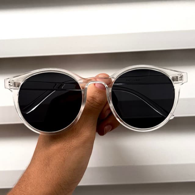 Óculos De Sol Redondos Retrô– Design Leve Anti-UV De Rosto