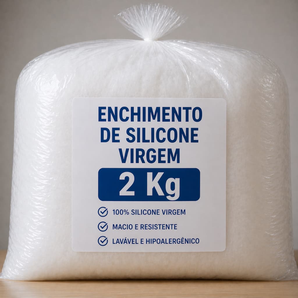 Enchimento de Fibra de Silicone Virgem Macia 100% Para Travesseiros e Almofadas
