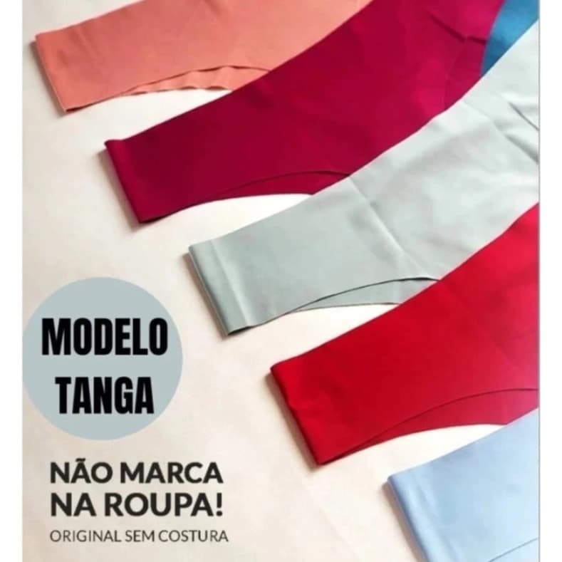 Kit 5 Calcinhas Laser Sem Costura Conforto Tanga Invisível Não Marca Premium