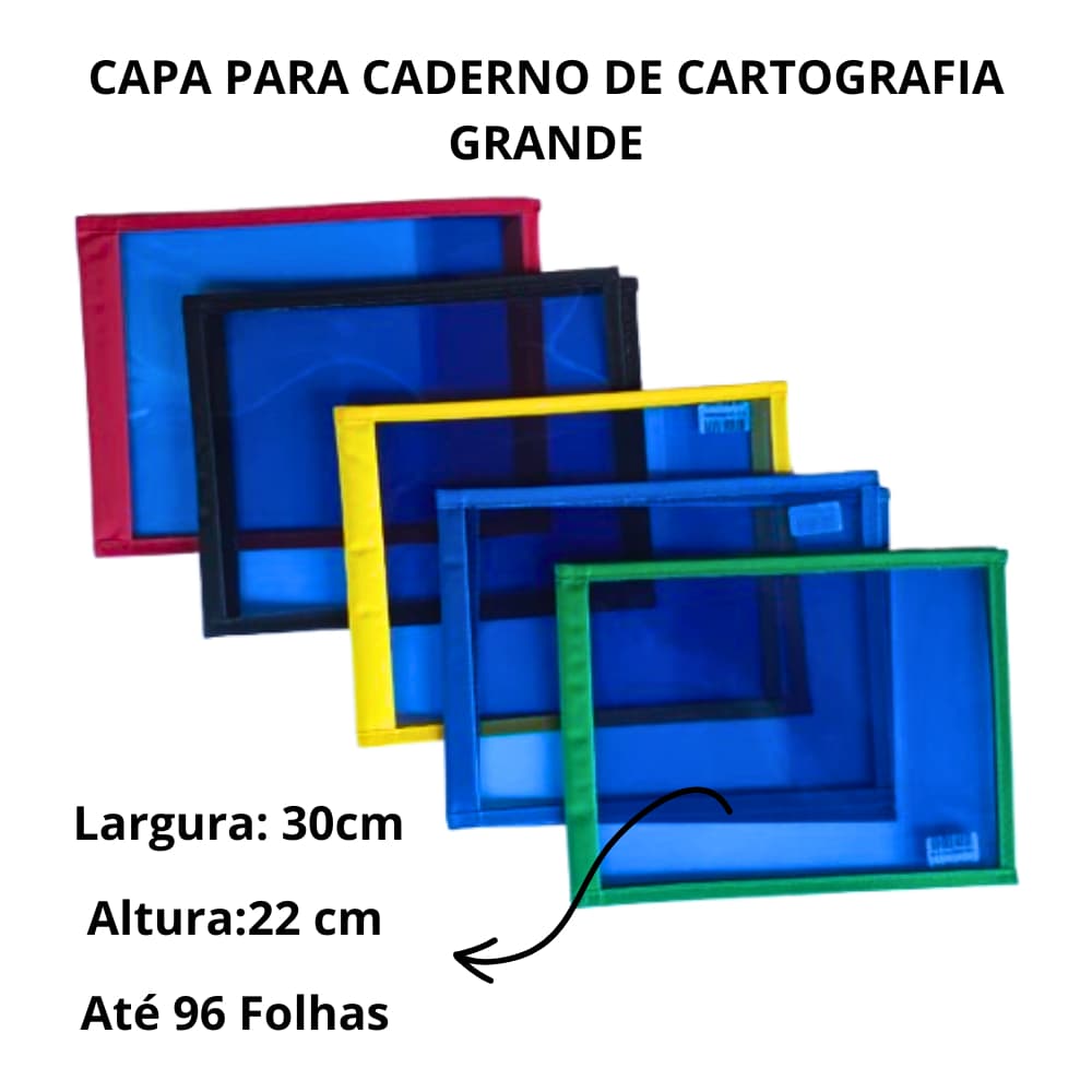 Capa Para Caderno de Cartografia (Desenho) Grande - 48 e 96 Folhas