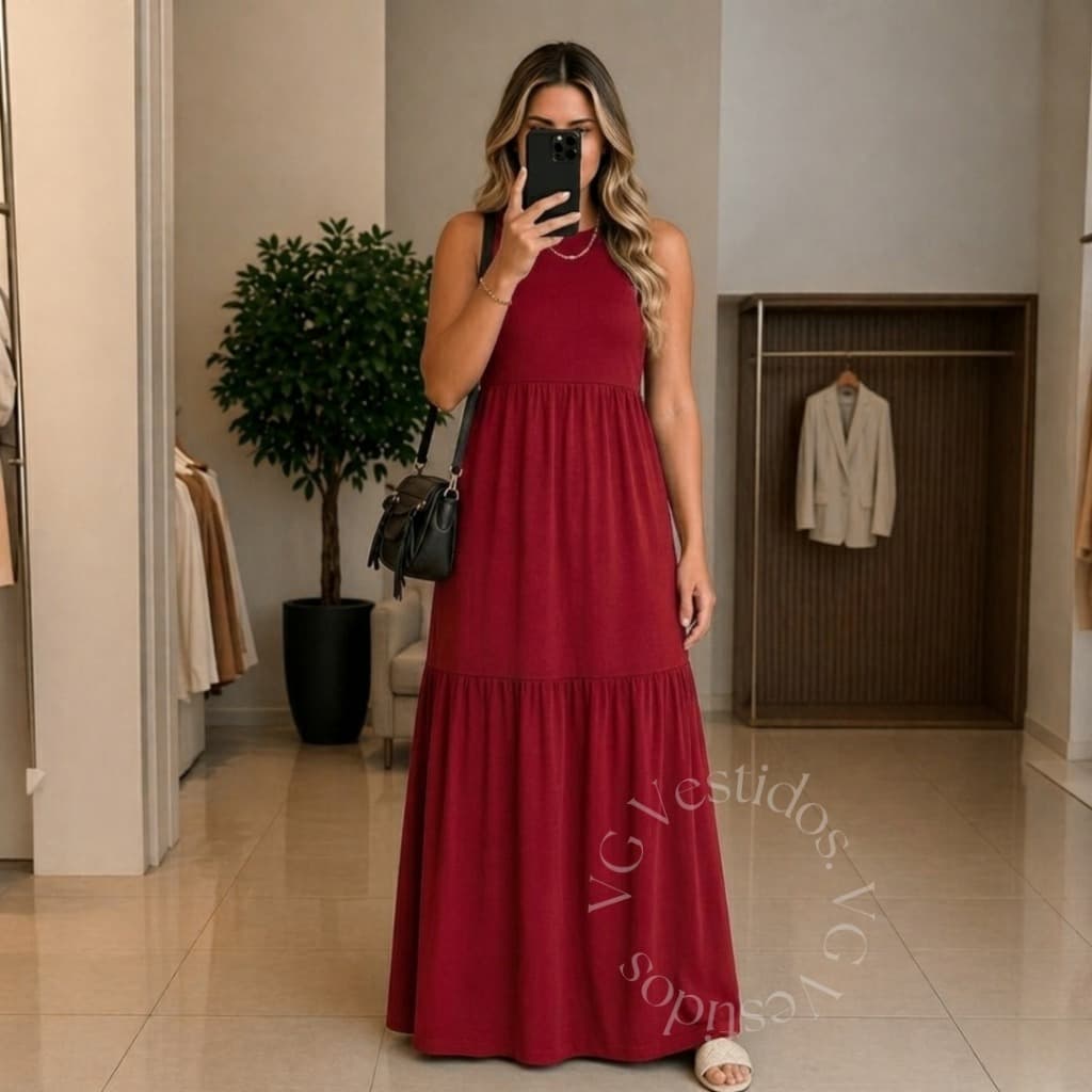 Vestido Longo Feminino 3 Marias Versátil Casual Confortável Elegante Inverno 2026 - 502