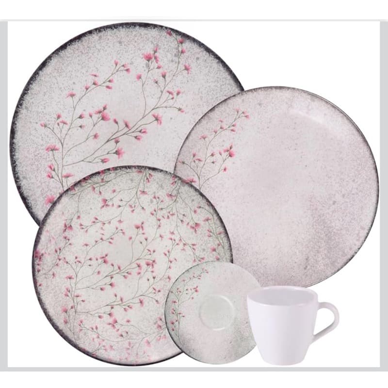 Tramontina Aparelho de Jantar Floralis em Porcelana Decorada 20 Peças