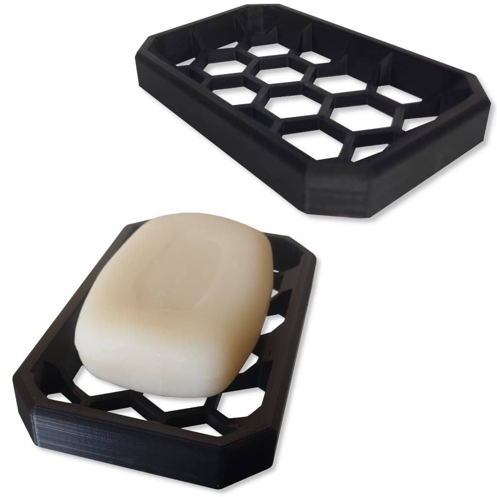 Saboneteira Premium Honeycomb - Secagem Rápida e Design Moderno