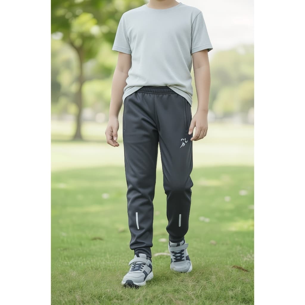 Calça Jogger Infantil Cinza - Modelo Básico - Do Tamanho 02 ao 16 - Pronta Entrega