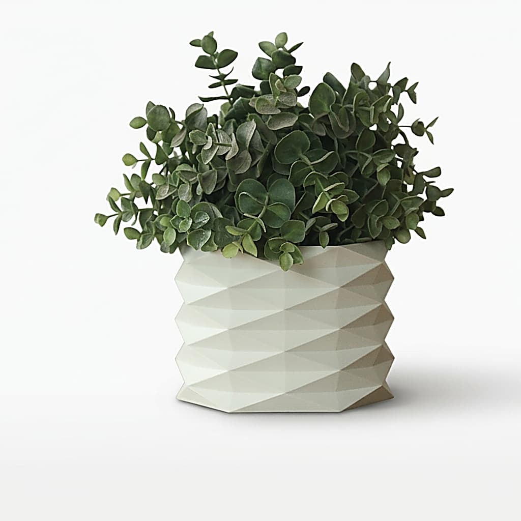 Vaso Diamante Invertido Branco Decoração De Sala Escritório Casa Cozinha Cor Branco