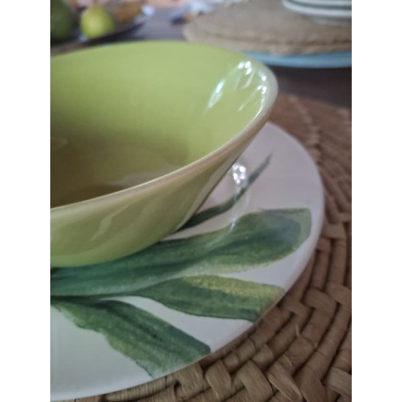 Prato sobremesa e bowl de porcelana