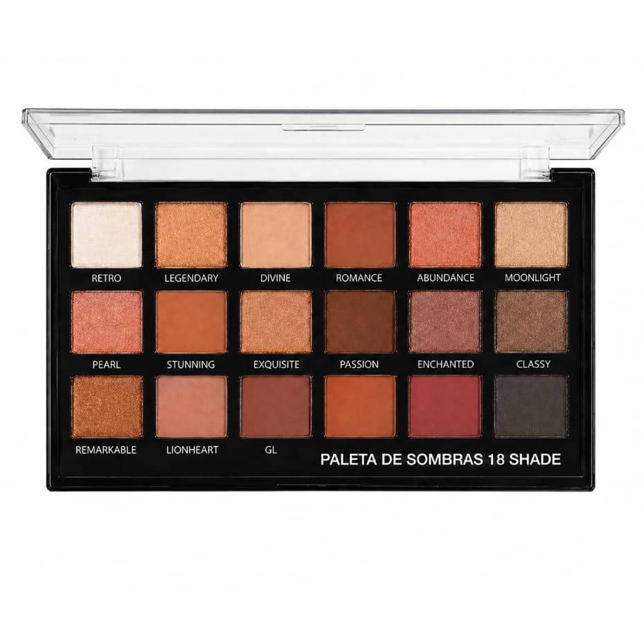 Paleta de Sombras Labranche 18 Cores Alta Fixação e Longa Duração