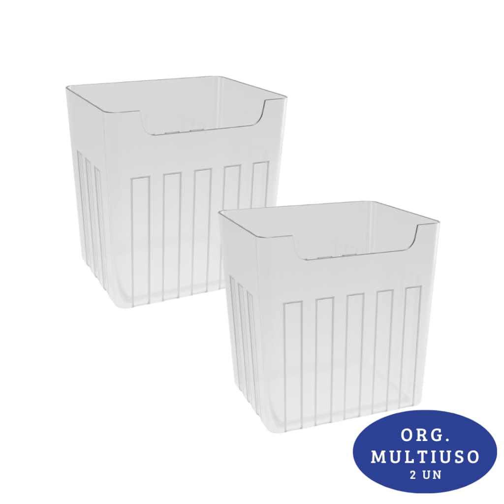 Kit 2 Organizadores de Porta de Geladeira Organizador Multiuso Plástico