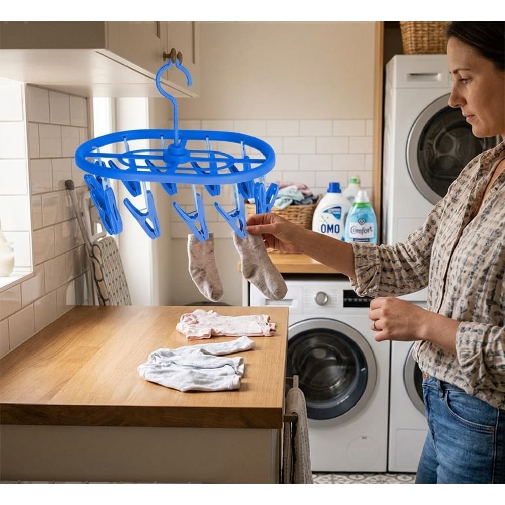 Varal Oval 10 Prendedores Fixos – Secagem Rápida e Organizada varal que seca rápido