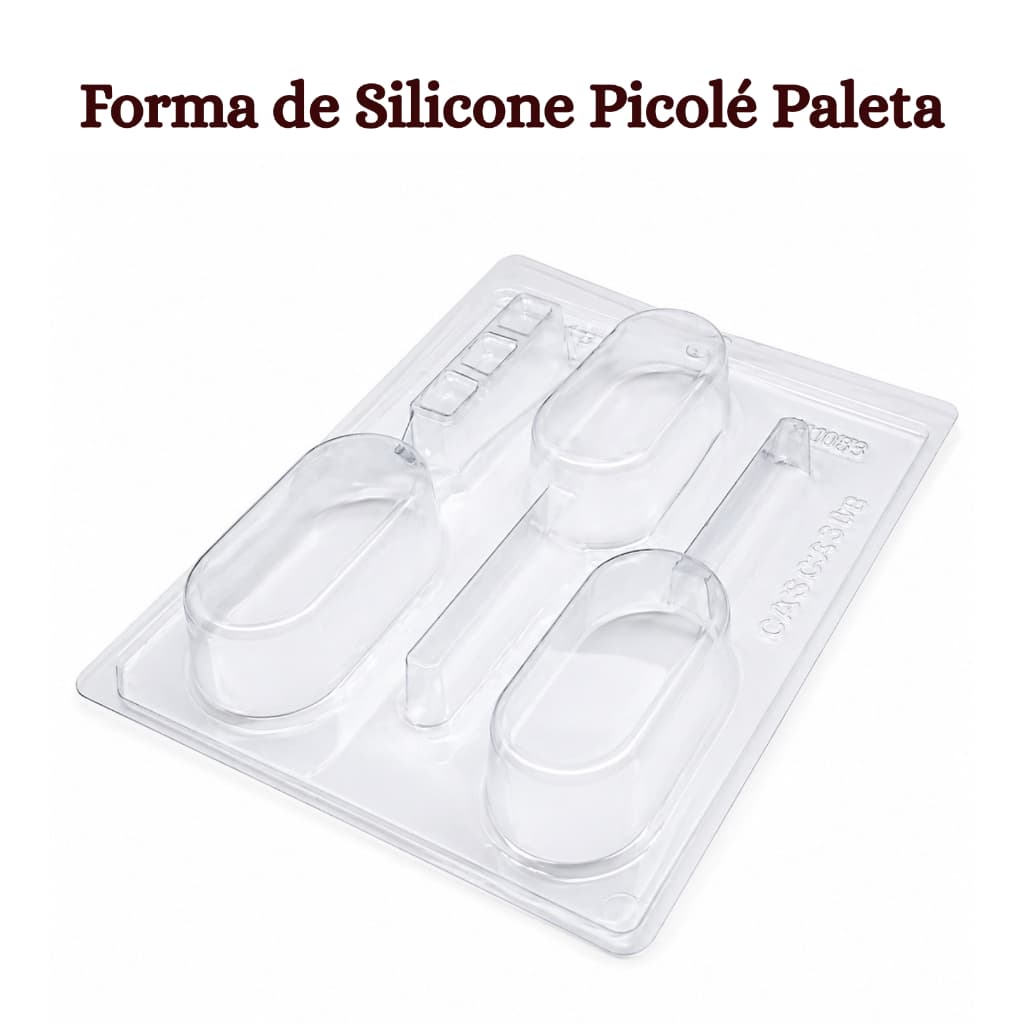 Forma Picolé Paleta Gourmet BWB 9818 Acetato com Silicone Doces Confeitaria Profissional Chocolate