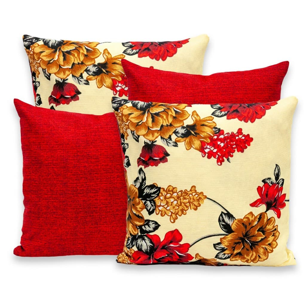 Kit 4 Capa Almofadas em Tecido Gorgurinho 45x45cm -Estampada, Decoração, Sala, Poltrona, Quarto