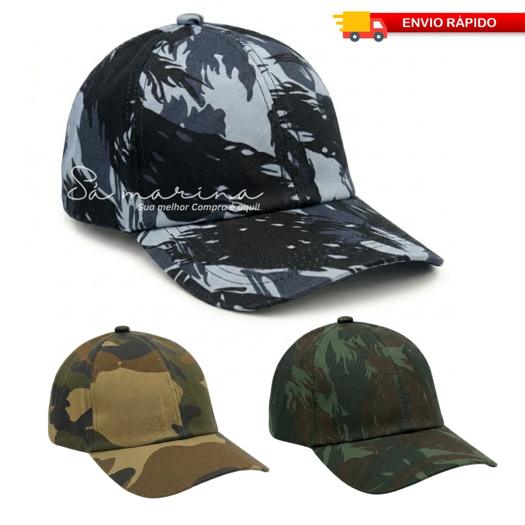 Boné Camuflado Exército Tamanho Adulto ABA CURVA
