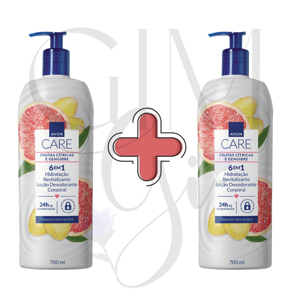 Kit com 2 Loção Corporal. Frutas Cítricas e Gengibre. 700ml. Creme Hidratante Avon Care