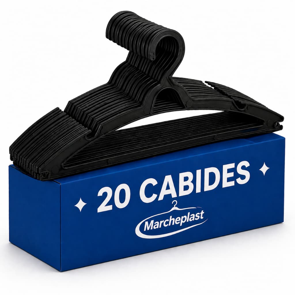 Cabide Adulto Preto Kit com 20 Unidades Envio Imediato