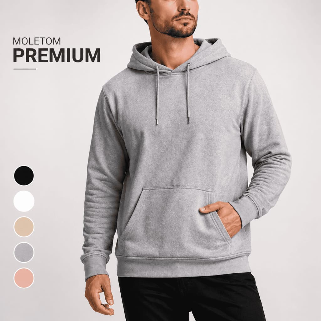 Moletom Masculino Canguru Blusa de Frio Inverno Liso Sem Estampa Unissex