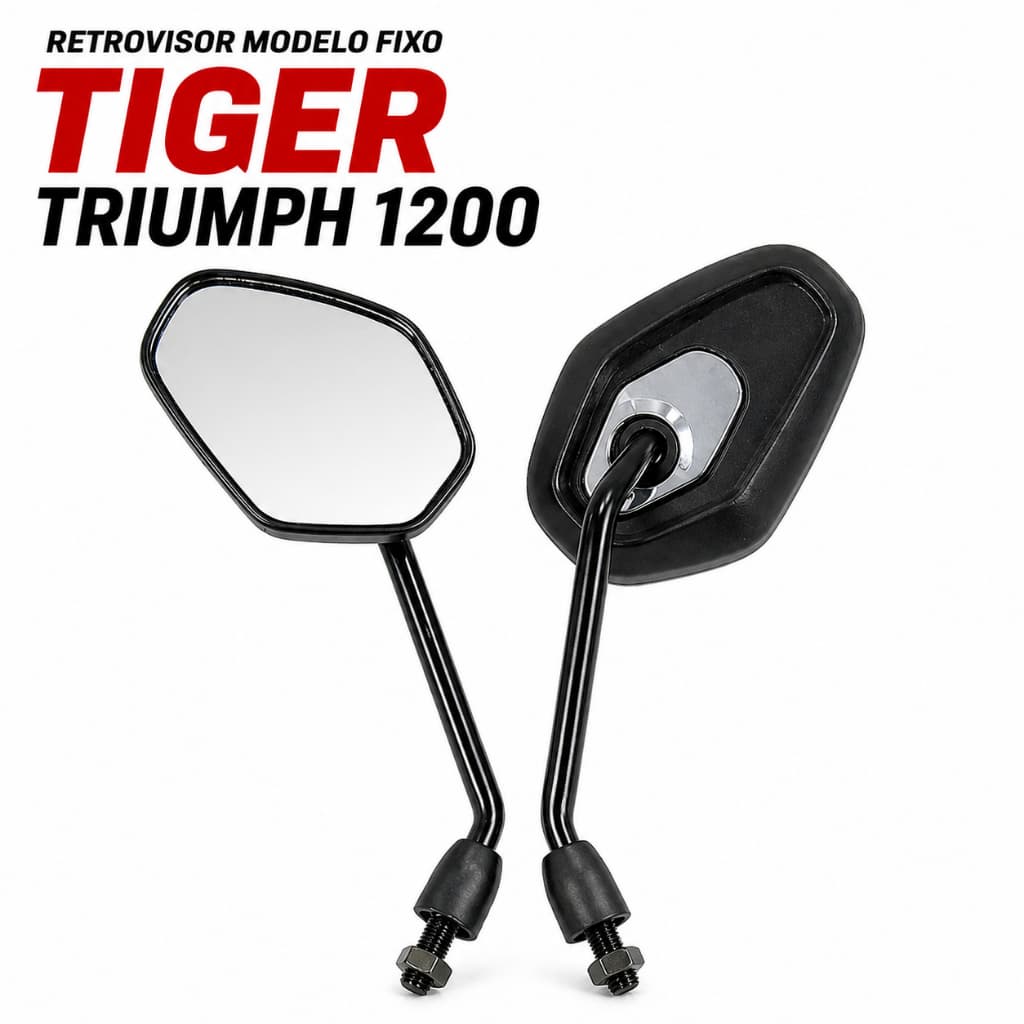 Retrovisor Modelo Fixo Tiger Triumph 1200 Rosca Honda