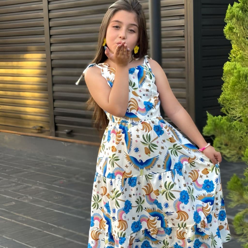 VESTIDO INFANTIL FEMININO ESTAMPADO FLORAL COLORIDO LEVE CONFORTÁVEL PARA MENINAS