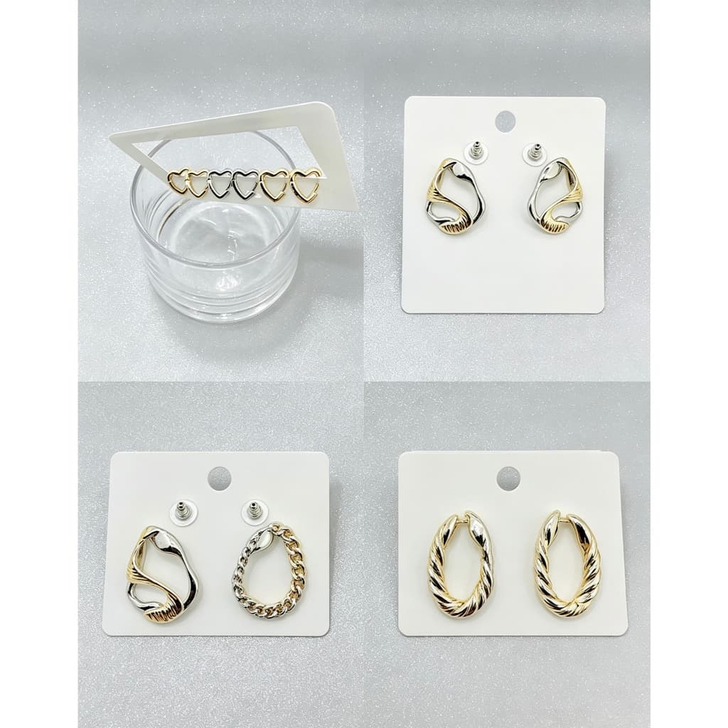 Brincos Elegantes com Acabamento Dourado e Prateado: Sofisticação e Charme em Cada Detalhe