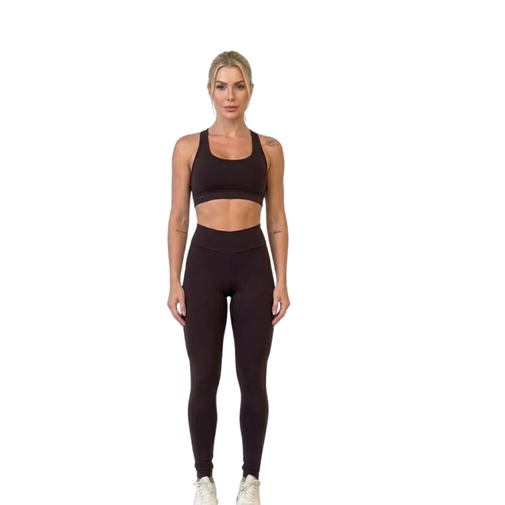Conjunto K2b Calça + Top Nadador  Fitness Feminino Academia Treino E Dia A Dia