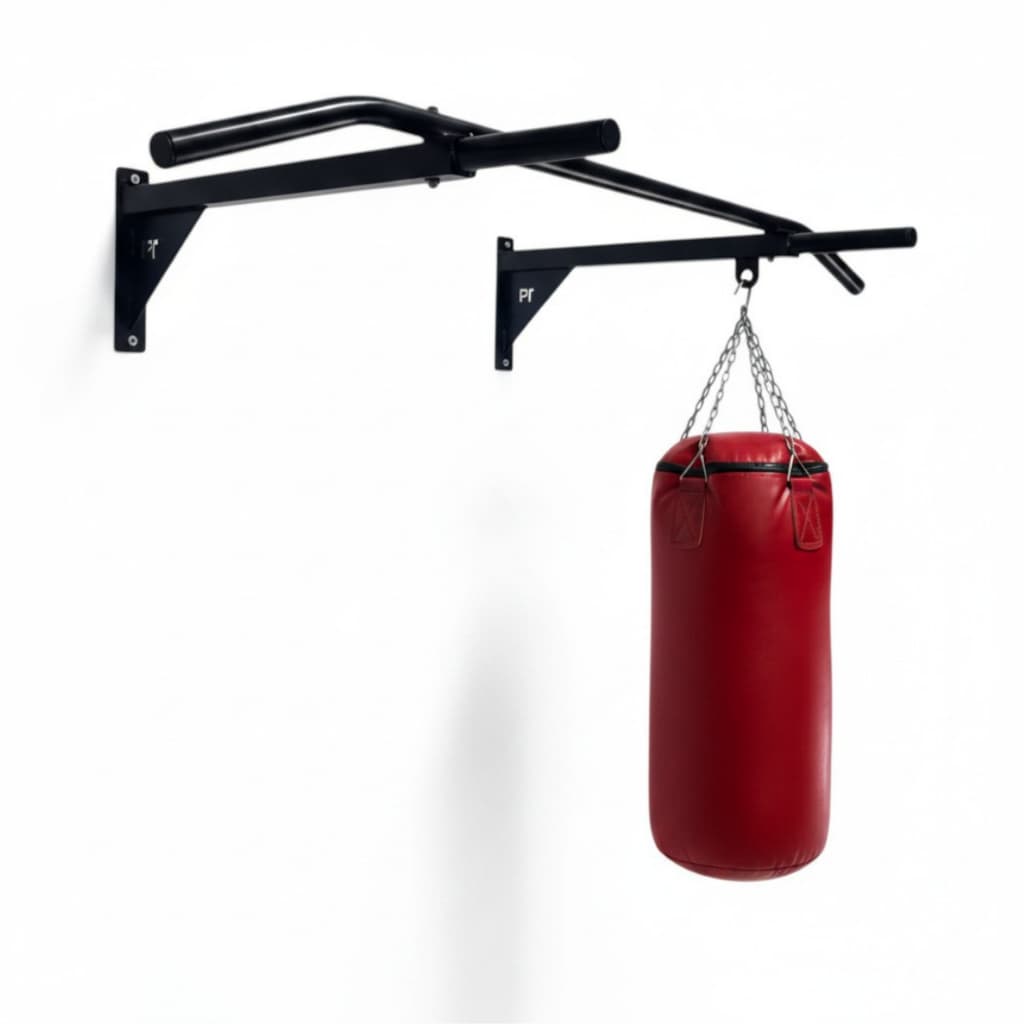 Suporte Para Saco De Pancadas Barra Fixa De Parede Reforçado Para Treinos Completo / Casa E Academia