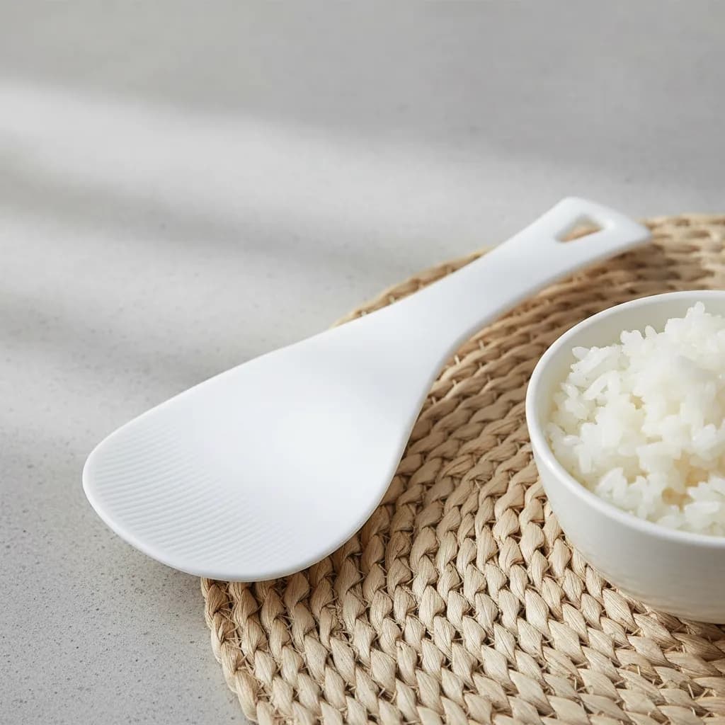 Colher De Arroz Para Panela Elétrica Cozinha Plástico Branco Resistente kehome