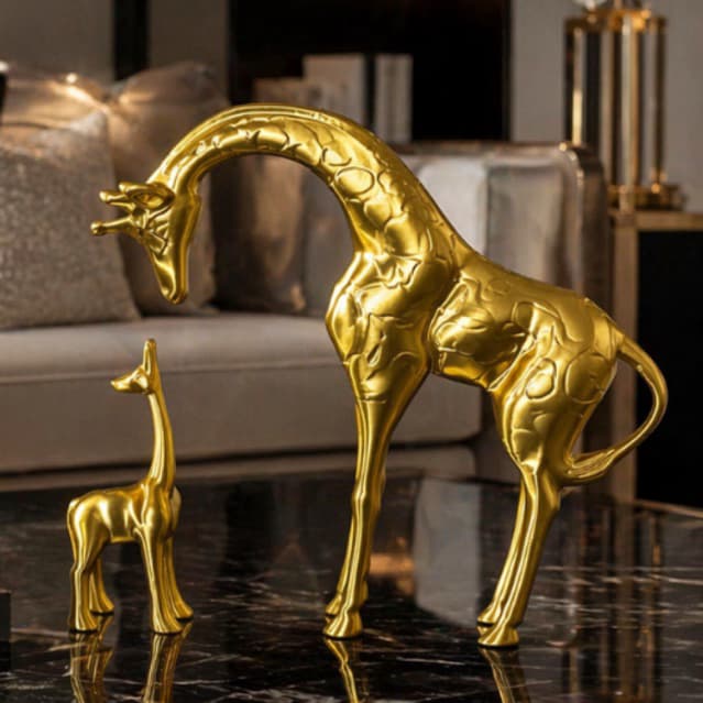 Girafa Decorativa Minimalista Bioplástico Leve Enfeite Rack Sala Escritório Mãe Filho Filha Presente Dia dos Namorados