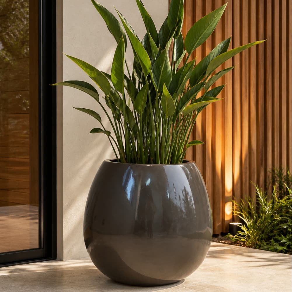 Vaso Vitrificado Fibra De Vidro Estilo Vietnamita 52cm Cores