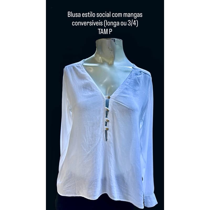 BRECHÓ- Blusas femininas manga longa/ moda feminina tricot blusa social