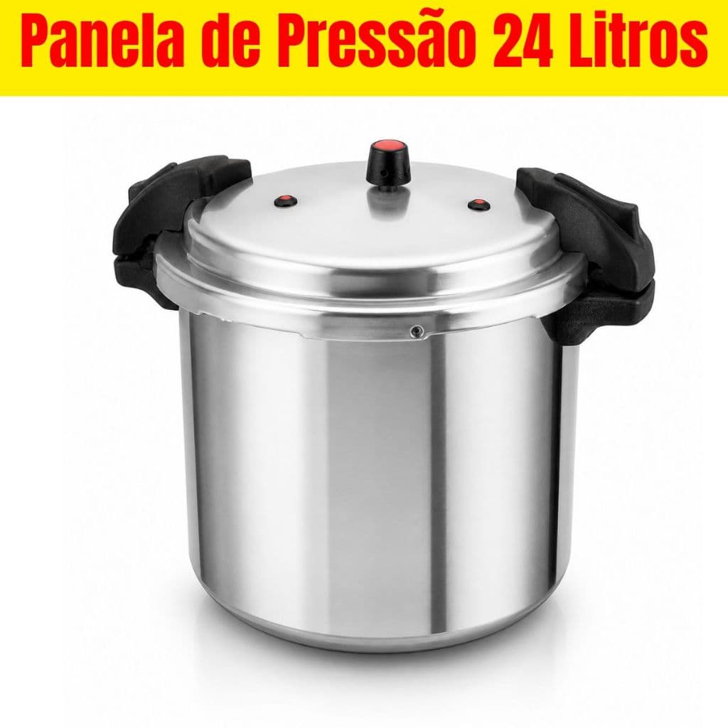 Panela de Pressão 24 Litros Alumínio Fechamento Externo