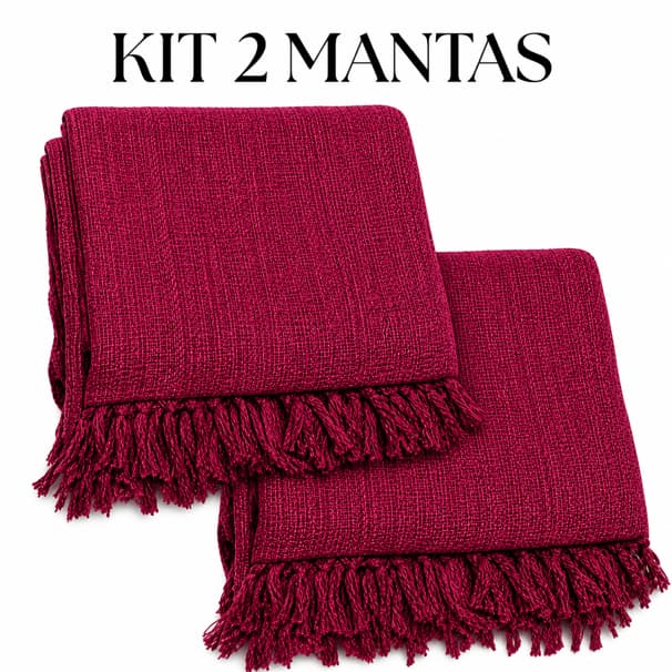 Kit 2 Mantas Grande Para Sofá 2,10 x 1,20 Tipo Capa Protetora Luxo E Decorativa