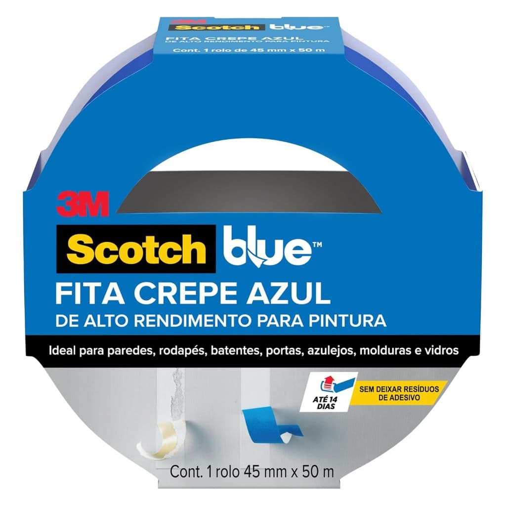 Fita Crepe Blue Tape Profissional 3M 45MM X 50M