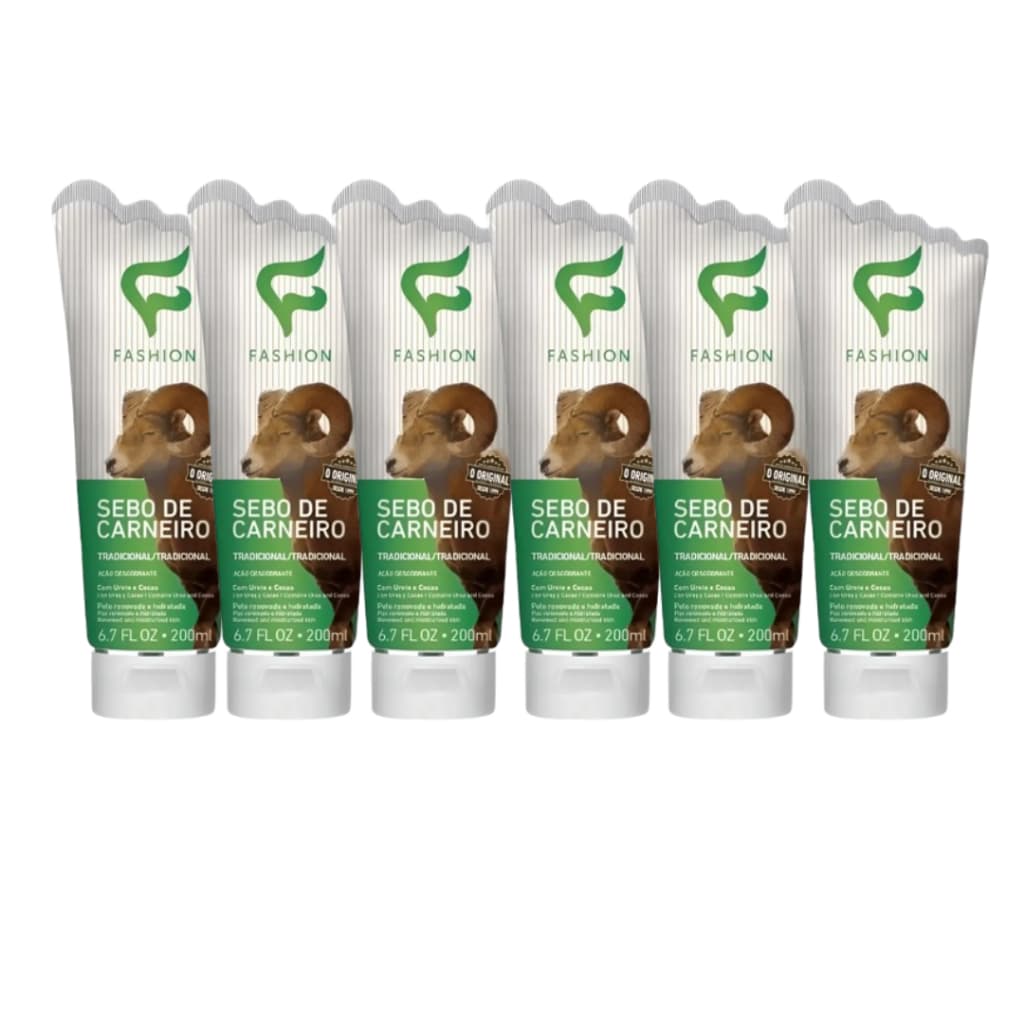 Kit 6 Sebo De Carneiro Tradicional 200g - Fashion Cosméticos