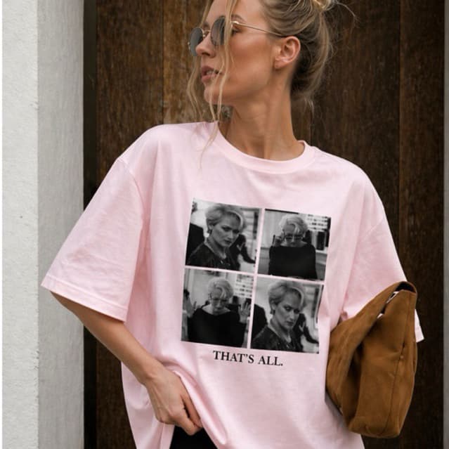 Camiseta Feminina Oversized Estampada That’s All Rosa T-Shirt Moda Blogueira Estética Casual Streetwear