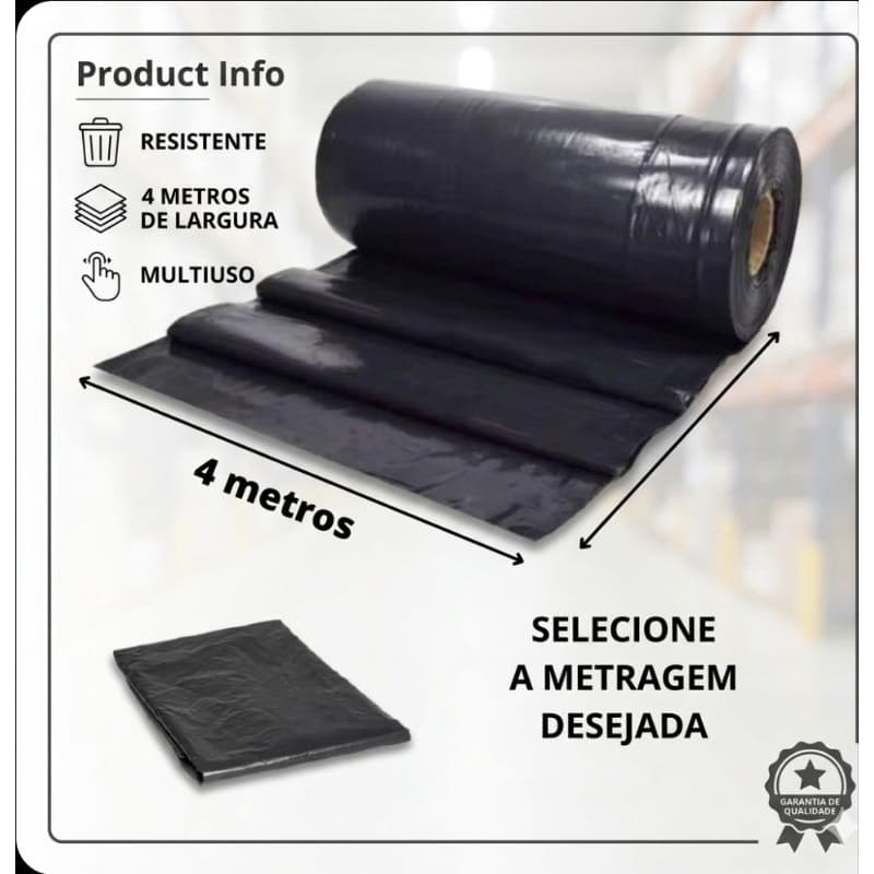 LONA PLASTICA PRETA GROSSA PARA PROTEÇÃO DE OBRA PINTURA E IMPERMEABILIZAÇÃO LONA GOSSA