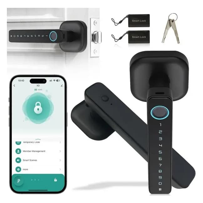 Fechadura Digital Eletrônica Iigenai GN-643 com Biometria e Wi-Fi