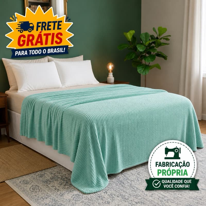 Cobertor Canelado Soft – Ultra Macio, Conforto Premium e Estilo 1,80x2,20m