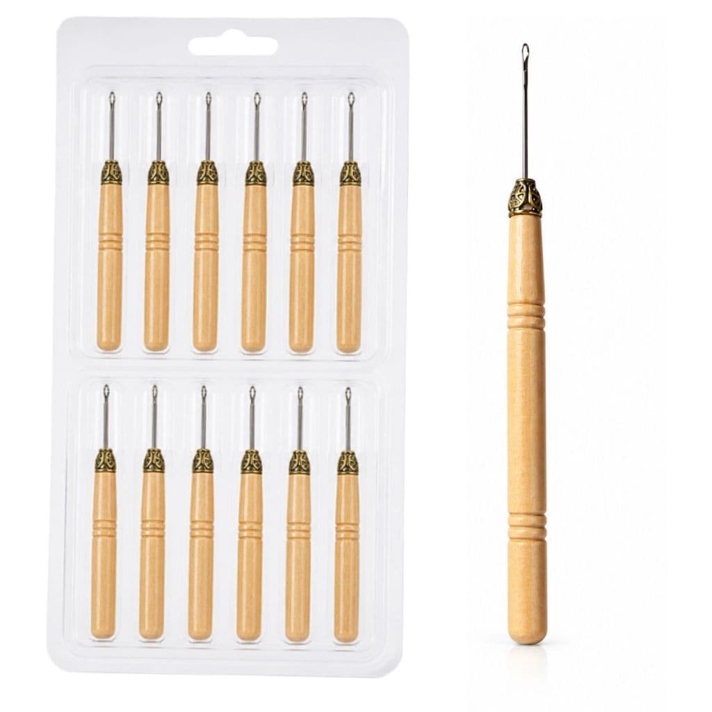 Kit 12 Agulhas Para Aplicação Microlink Alongamento Capilar entrelace