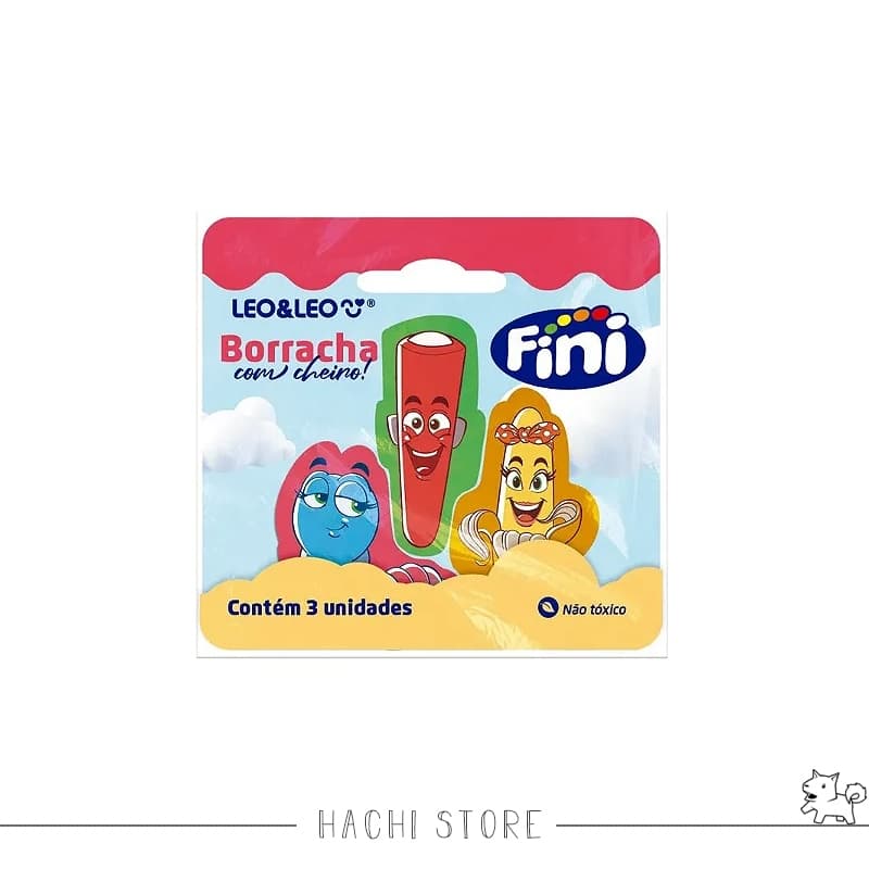 Kit Borracha Fini com Cheiro blister com 3 unidades