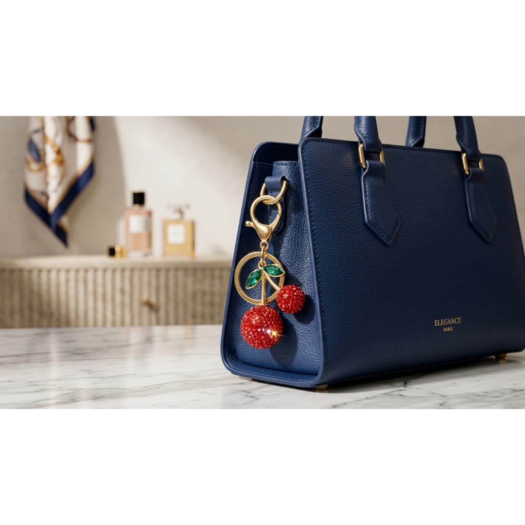 Moda Cereja Chaveiro Versátil Pingente Para Mulheres Homens  Mochila Decoração Acessórios Presentes