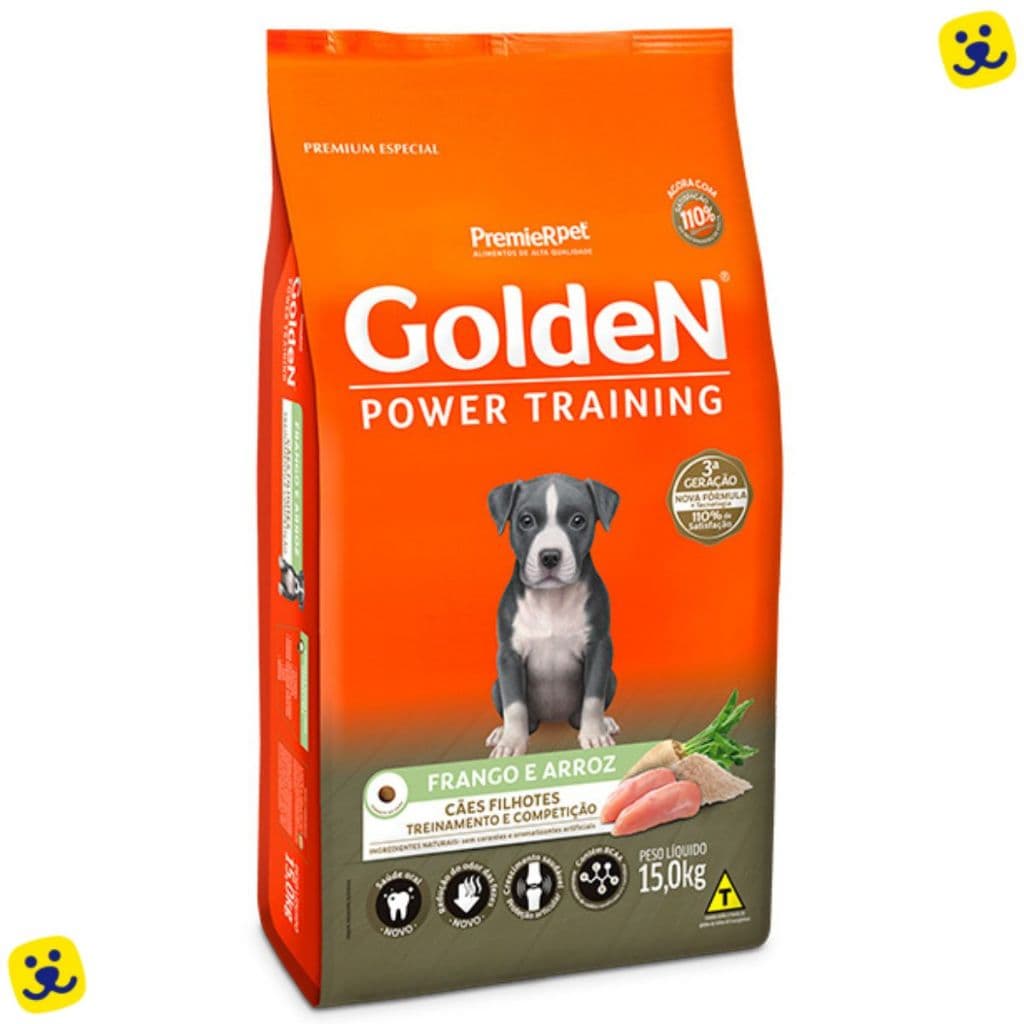 Ração para Cachorro Ração para Cachorro Filhote Ração Golden Power Training 15kg Ração Golden 15kg