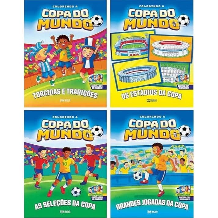 Kit Colorindo A Copa Do Mundo: As Seleções Da Copa 4 Volumes