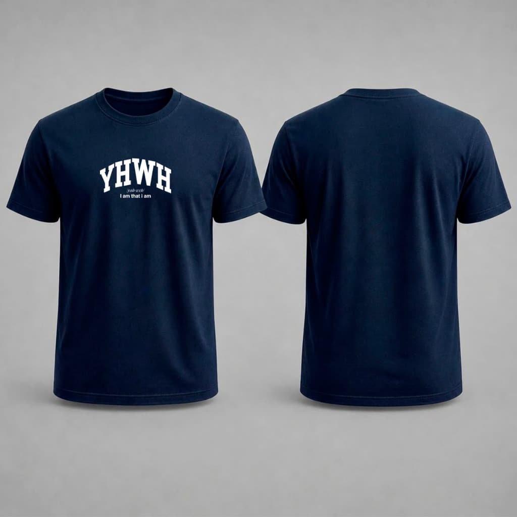Camiseta Feminina Mants YHWH Malha Penteada 30.1 Premium Cristã Moda Fé Dia a Dia Premium