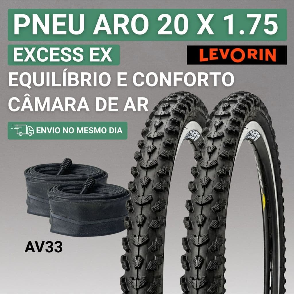 Pneu Aro 20 BMX Aro 20 Pneu Levorin Pneu Aro 20 Bicicleta Levorin Excess EX 20 1.75