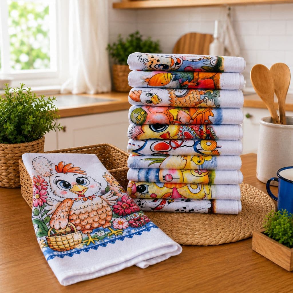 Pano De Prato Estampado Bainha