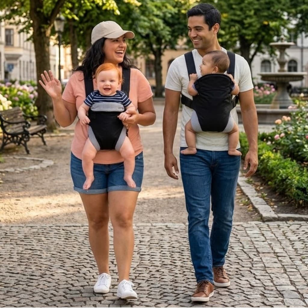 Canguru Carregador Bebê Passeio Ajustável Ergonômico Duas Posições 02 a 18 Meses