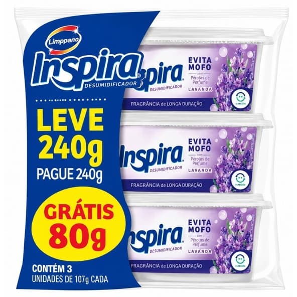 Kit 3 Antimofo Lavanda 107 G Longa Duração