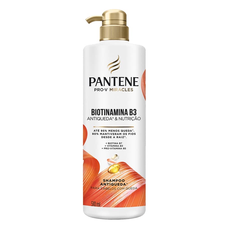 SHAMPOO PANTENE BIOTINAMINA B3 510ML ANTIQUEDA & NUTRIÇÃO.