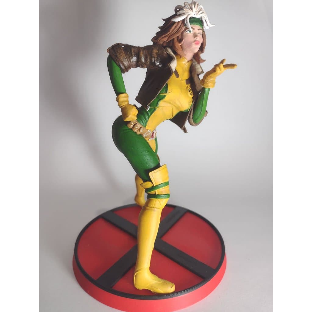 Action Figure Vampira X-Men Marvel 18cm Artesanal em PLA Pintada à Mão